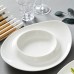 CEUYGT White Ceramic Plate - Simple, Elegant Plate for Everyday Dining and Special Occasions